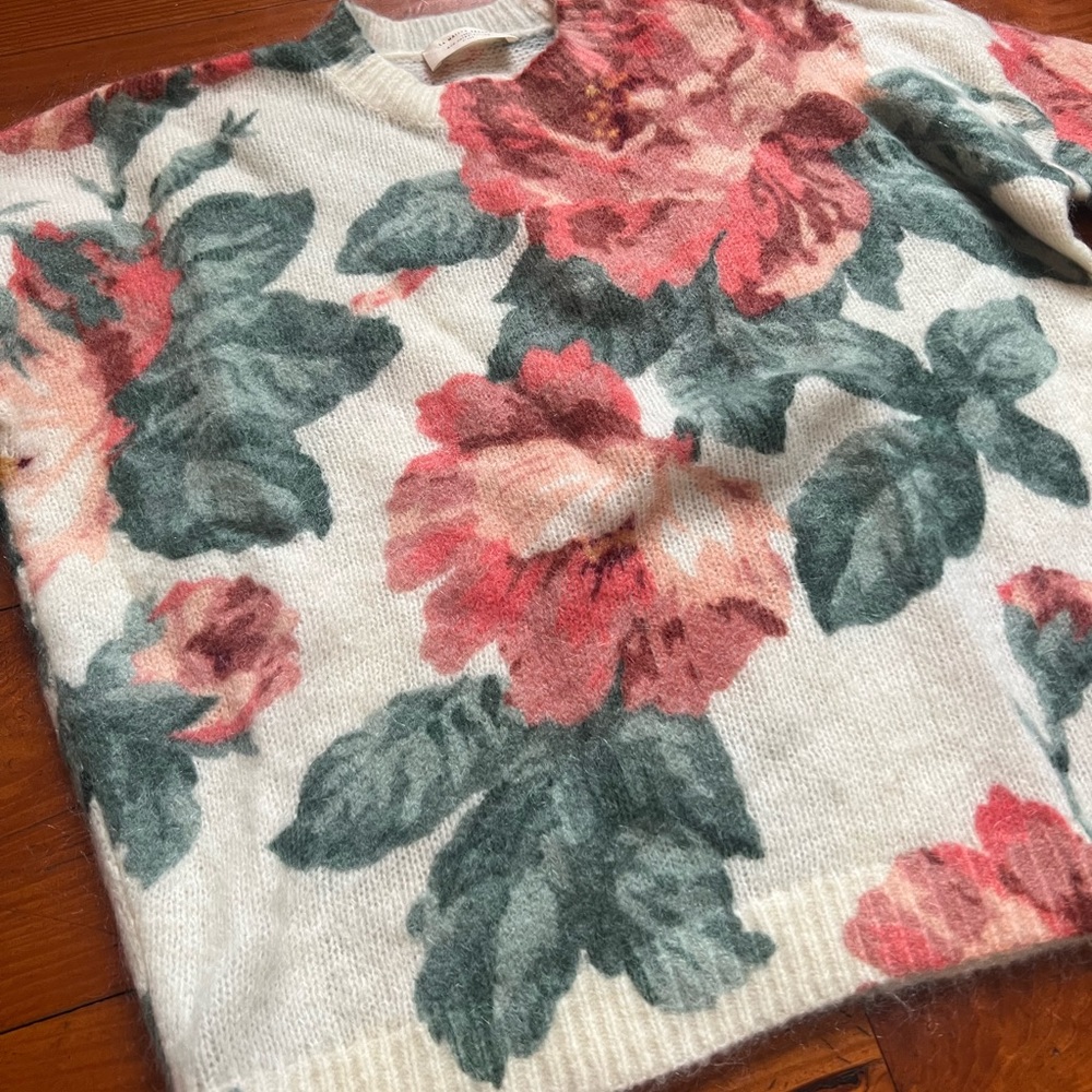 Sezane Floral Sweater